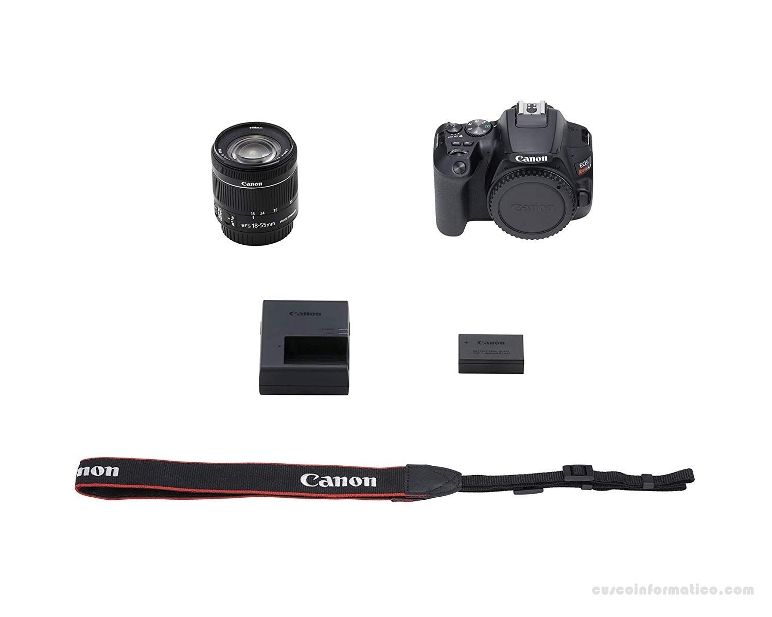 Cámara Canon EOS Rebel SL3 - Lente Canon EF-S 18-55 mm f / 4-5.6 IS STM